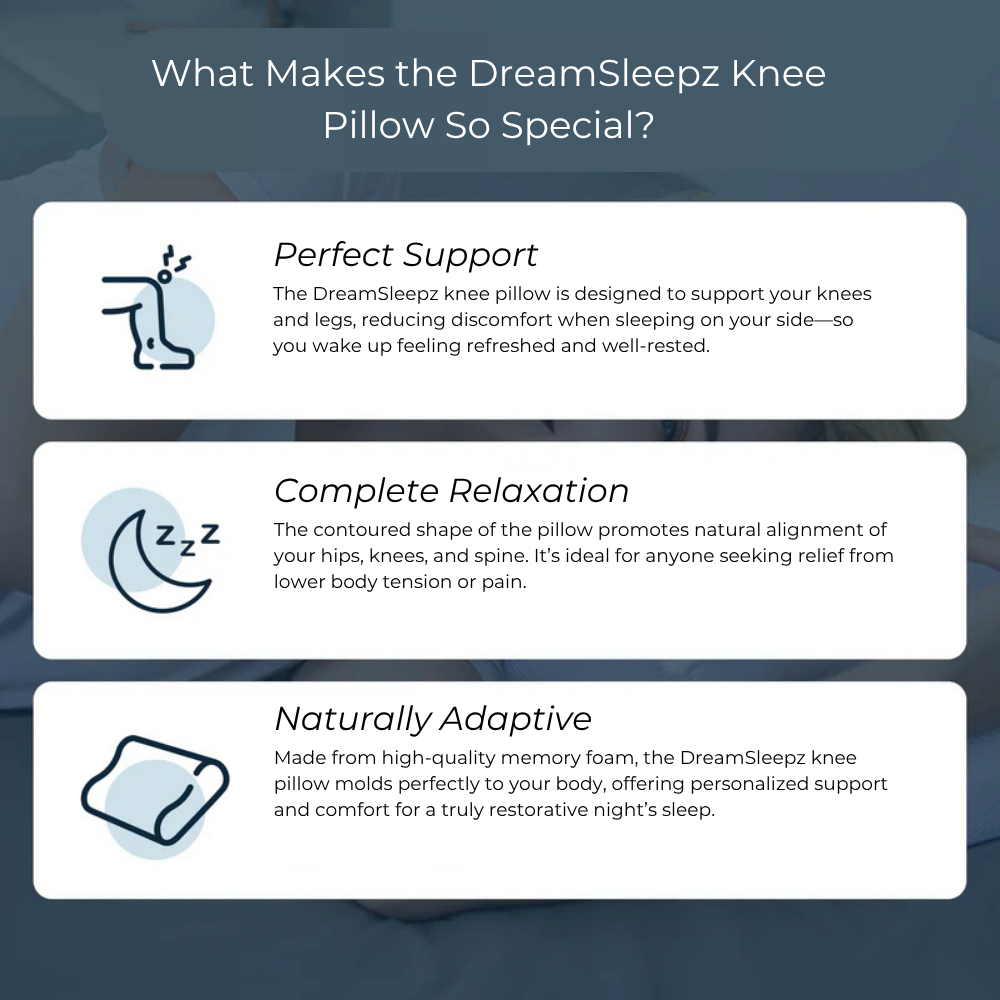 The Original DreamSleepz Knee Pillow – Relax Your Hips, Knees & Lower Back